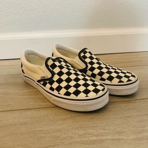 Vans checkered slip on shoe